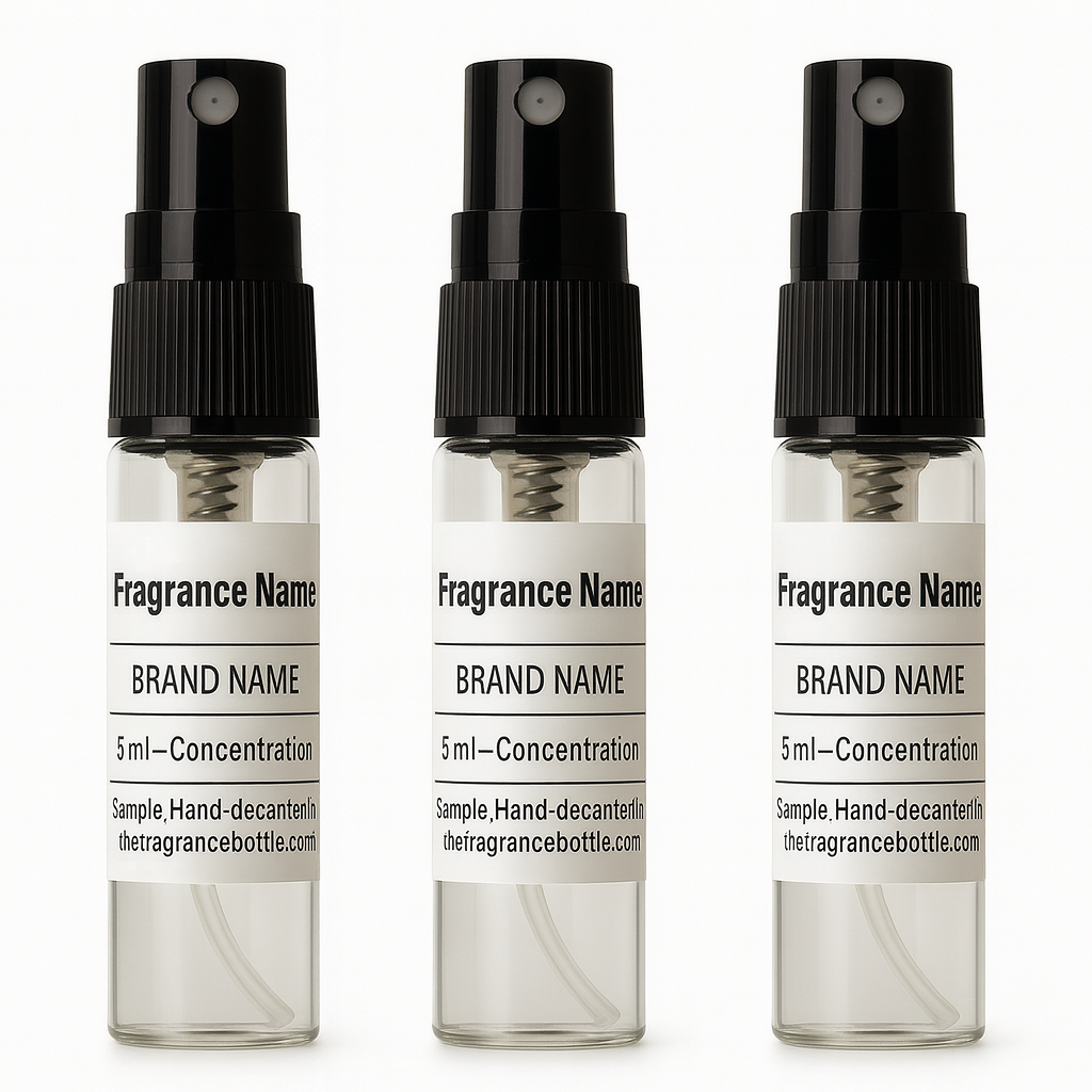 Trio of metallic-capped 3 ml atomizers under soft studio light — Black-Tie Affair Set