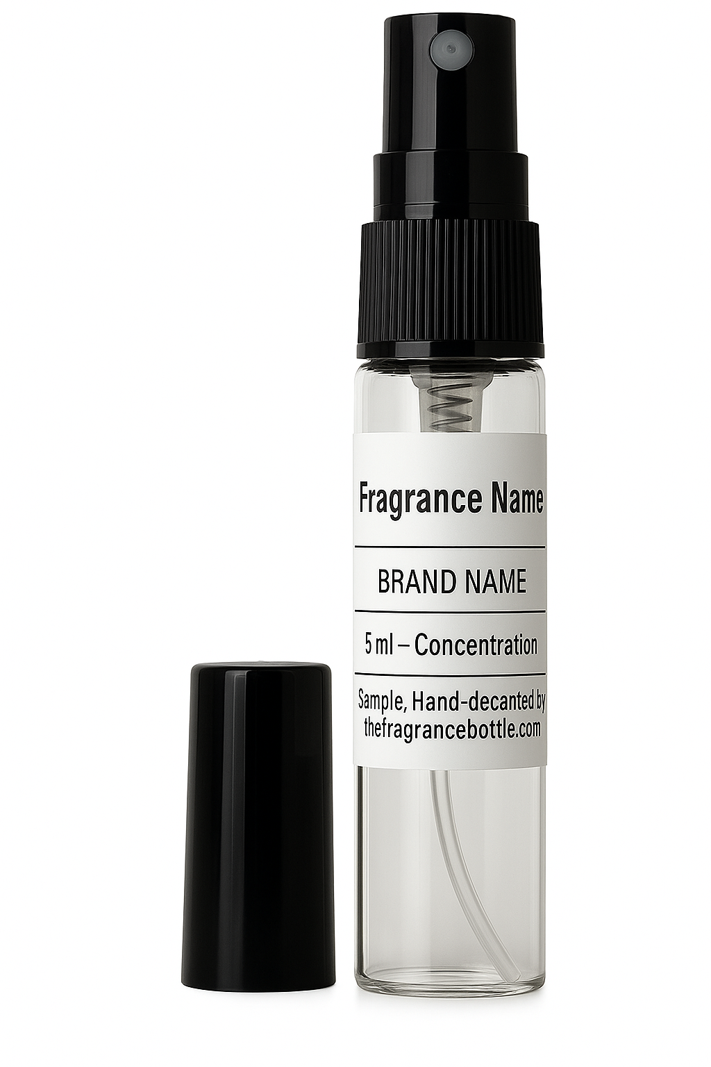 5ml Ébène Fumé perfume decant sample bottle with black sprayer