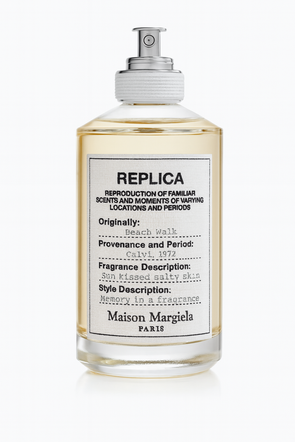 Maison Margiela Replica Beach Walk retail perfume bottle floral aquatic scent