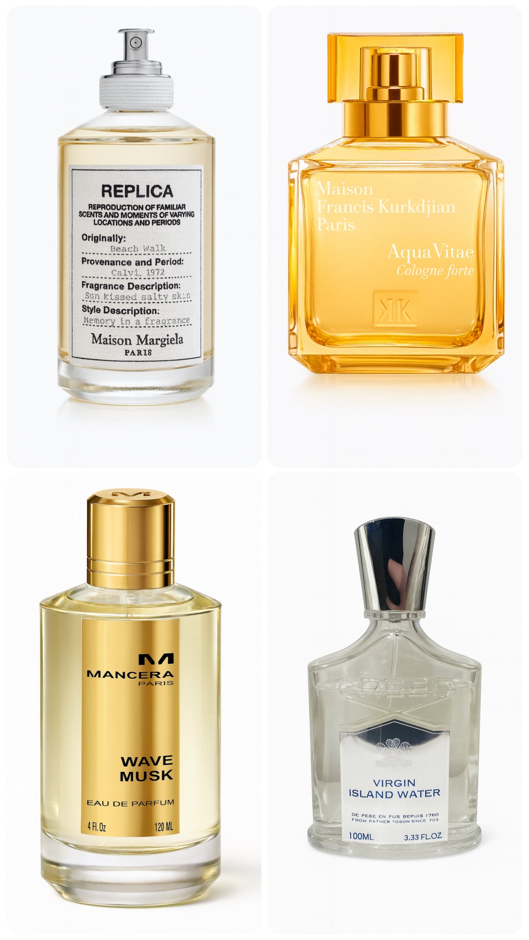 Bright aquatic fragrance lineup on white background — Riviera Escape Set
